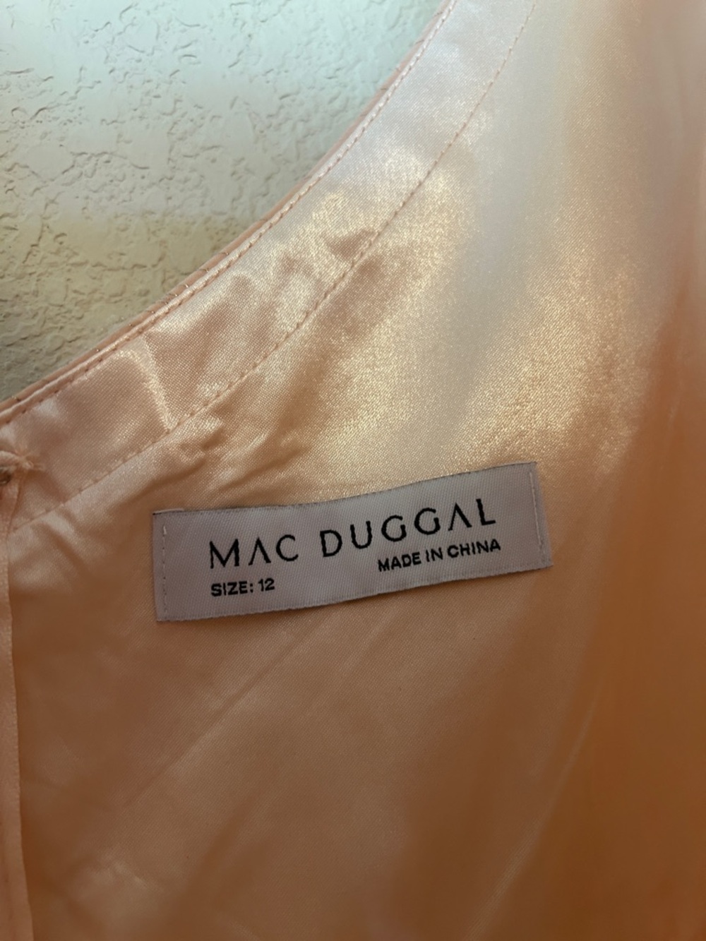 NWT Mac Duggal 68187 Blush Pink Metallic Tiered Tea Dress Size 12 Formal Event - Picture 10 of 15